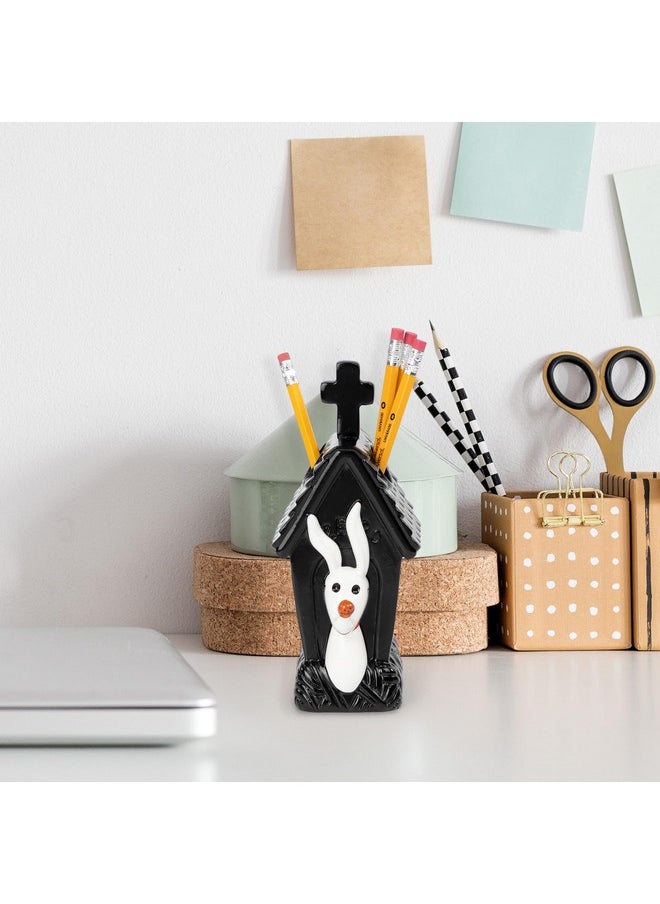 Jay Franco - Disney Nightmare Before Christmas Toothbrush Holder - Black & White Resin Pencil Holder Features Zero - Bathroom Storage - Image 1