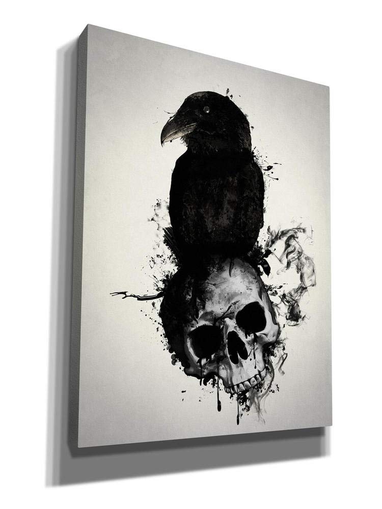 Cortesi Home 'Raven and Skull' by Nicklas Gustafsson, Canvas Wall Art, 12" x 16" - Image 2