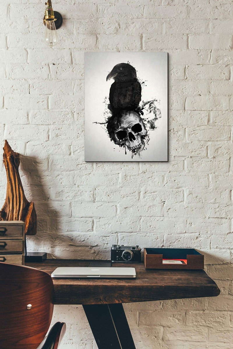 Cortesi Home 'Raven and Skull' by Nicklas Gustafsson, Canvas Wall Art, 12" x 16" - Image 5