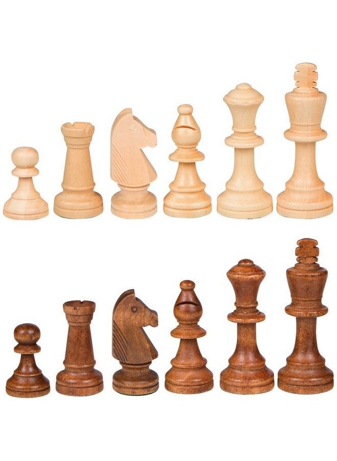Best Chess Set Gugertree Wood Weighted Chess Pieces With 3.5 Inch King, Pieces Only, No Board  - Image 1