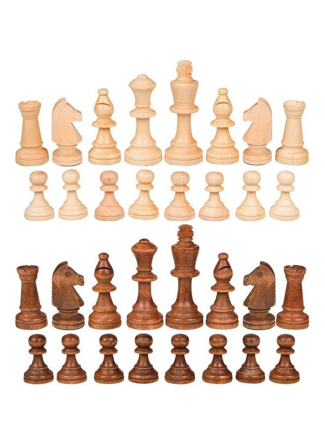 Best Chess Set Gugertree Wood Weighted Chess Pieces With 3.5 Inch King, Pieces Only, No Board  - Image 3
