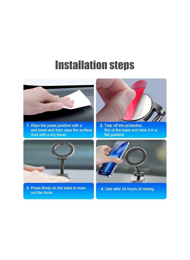 S-TOP Magnetic car phone holder, iphone car holder magnetic Hands Free for Car Dash Fit for iPhone 15 14 13 Pro Max Plus Mini MagSafe Case All Phones. - Image 3