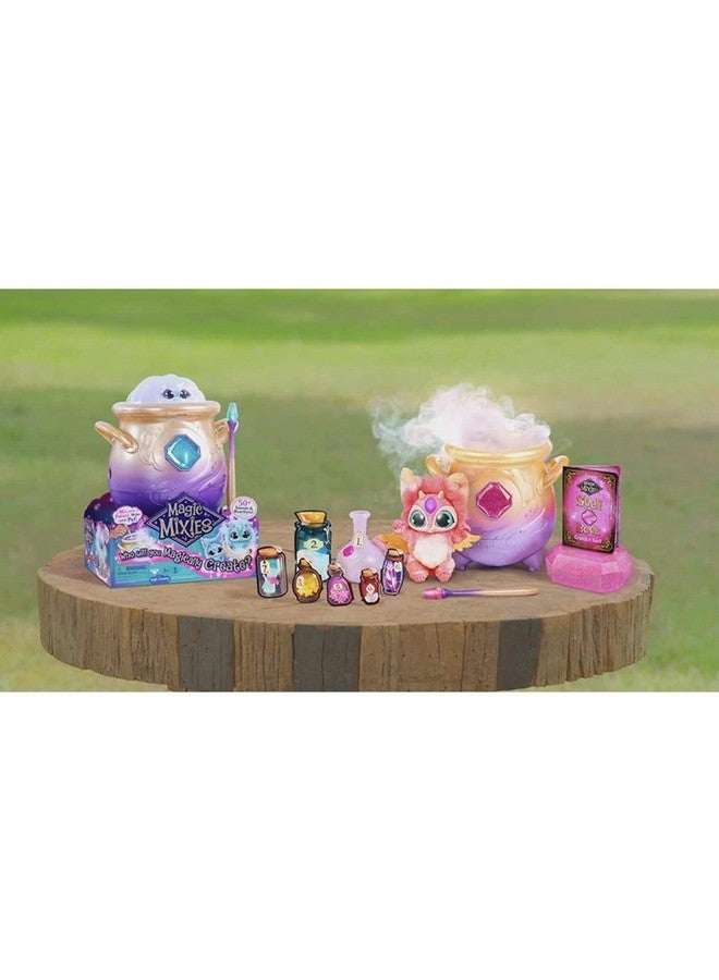 Magic Mixies Cream Tea Magic Mixies Magical Misting Cauldron with Interactive 8 inch Pink Plush Toy and 50+ Sounds and Reactions, Multicolor - Image 4
