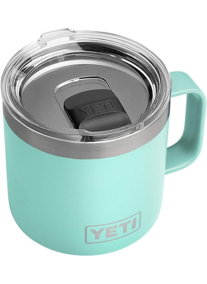 YETI Rambler 14 Oz Mug, Vacuum Insulated, Stainless Steel With Magslider Lid, Seafoam  - Image 5