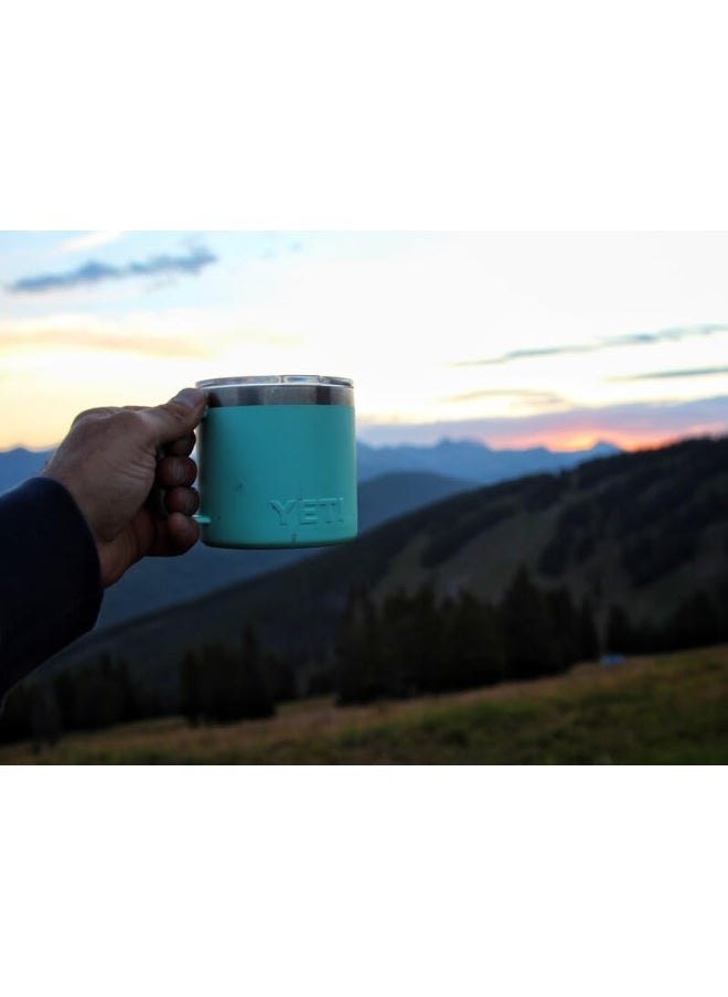 YETI Rambler 14 Oz Mug, Vacuum Insulated, Stainless Steel With Magslider Lid, Seafoam  - Image 4