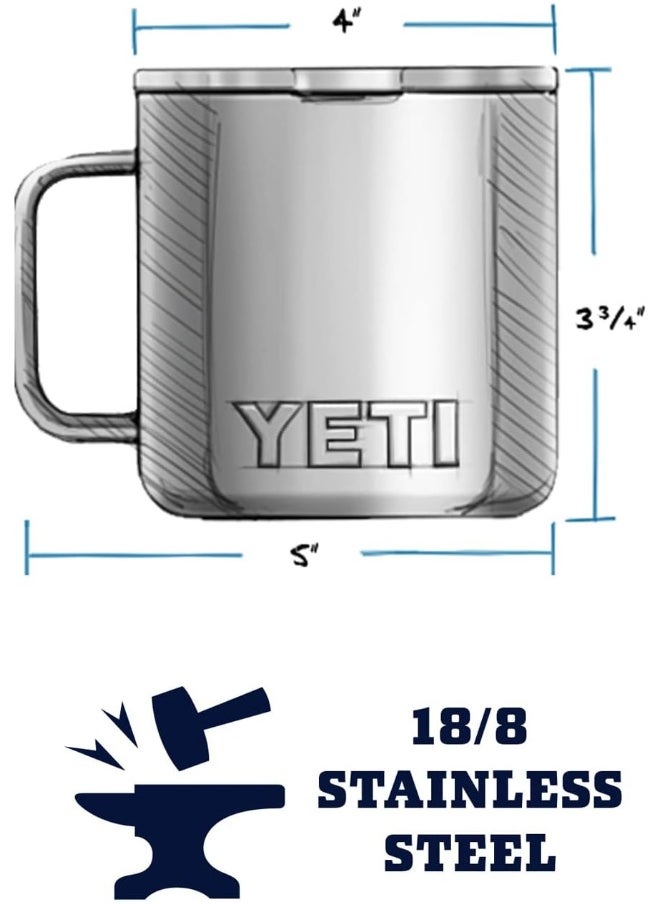 YETI Rambler 14 Oz Mug, Vacuum Insulated, Stainless Steel With Magslider Lid, Seafoam  - Image 2