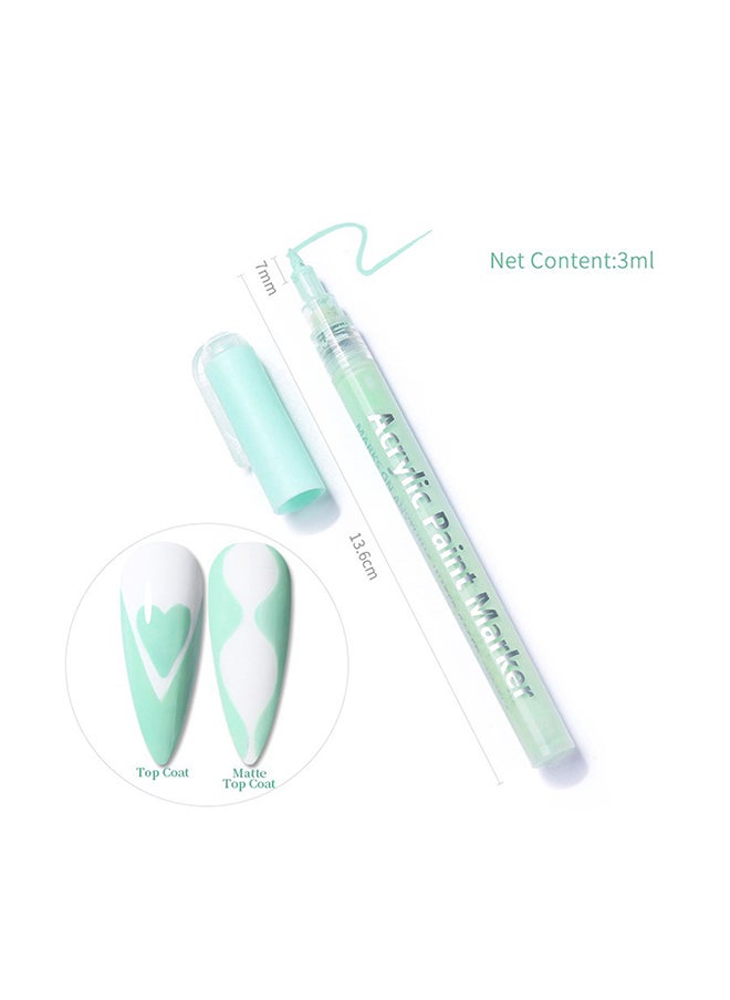 brunson Acrylic Paint Markers Pens  for Nails Painting Wood Fabric Card Paper Ceramic & Glass Paint Marker  APM(Tiffany)  - Image 2