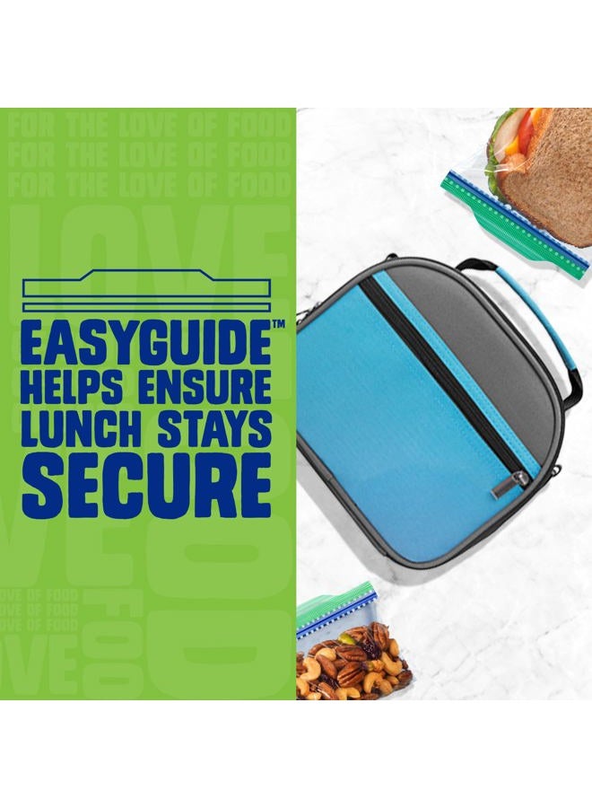 Ziploc أكياس ساندويتش ووجبات خفيفة XL مع نسيج EasyGuide، أكياس تخزين بلاستيكية بتقنية Grip 'n Seal، 30 كيس إجمالي - Image 4