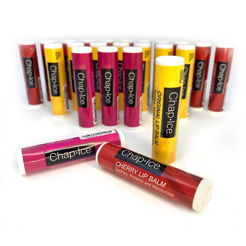 Chap Ice Chap-Ice Assorted Lip Balm â€“ Watermelon, Original & Cherry Flavors â€“ 24-Count Refill Pack - Image 1