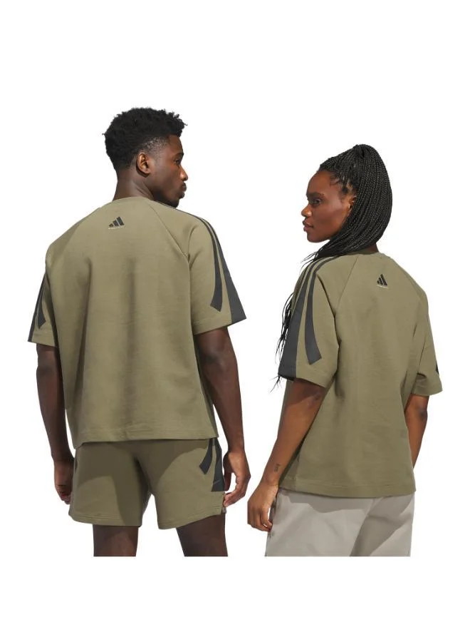 اديداس سويت شيرت أديداس لكرة السلة بأكمام قصيرة للجنسين