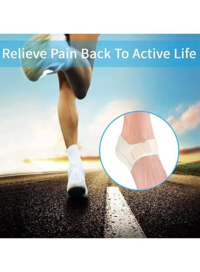 Heel Spur Inserts Gel Heel Pads, Heel Spur Bandages, Heel Protection Silicone Heel Protector, Suitable for Heel Analgesia / Stress Reduction, EU36-40（s） (Black) - Image 3