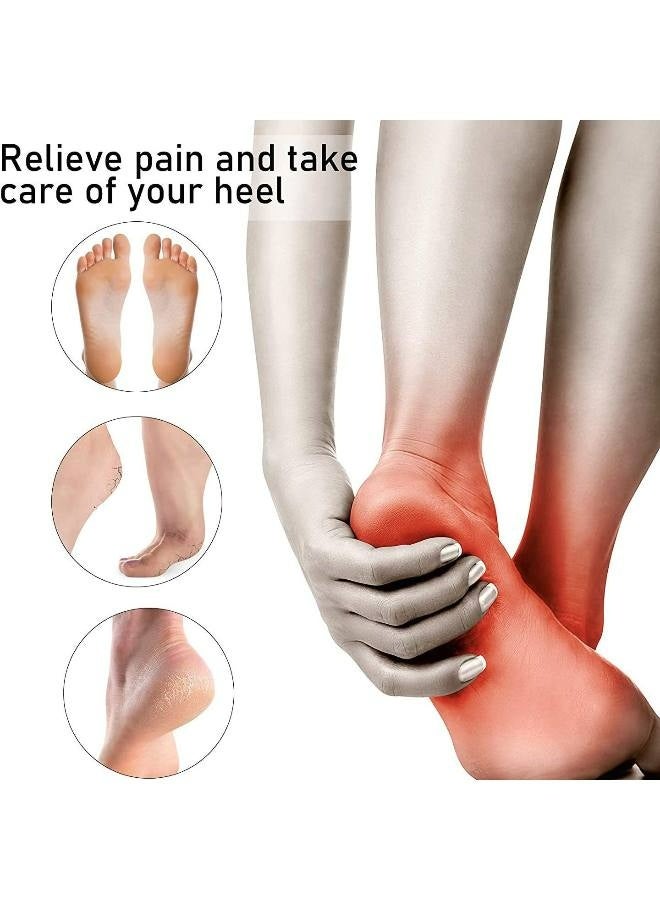 Heel Spur Inserts Gel Heel Pads, Heel Spur Bandages, Heel Protection Silicone Heel Protector, Suitable for Heel Analgesia / Stress Reduction, EU36-40（s） (Black) - Image 5