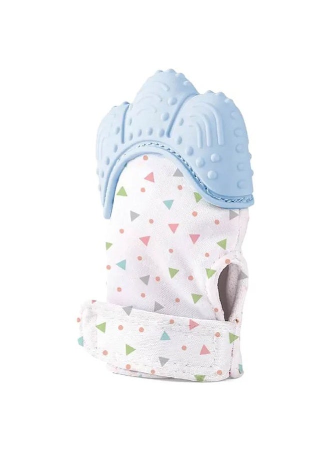 BabyJem Baby Tooth Scarifying Butterfly Gloves For 3+ Months - Blue