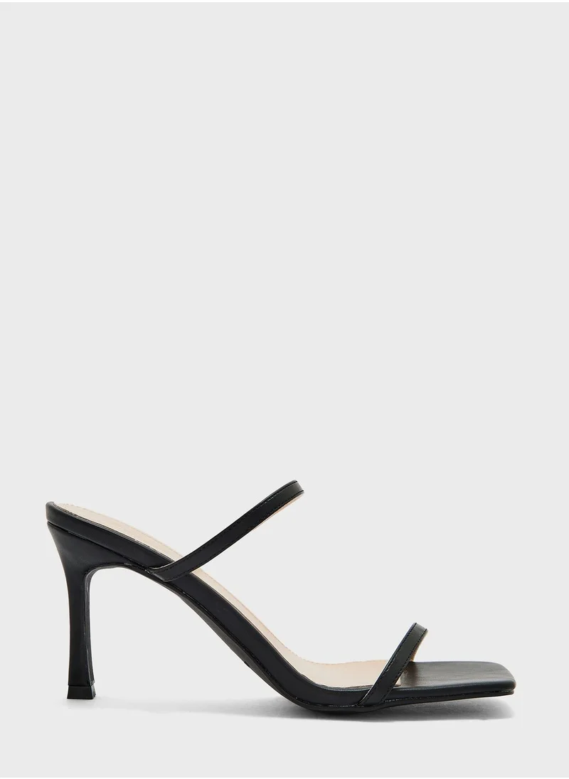 جينجر Double Strap High Heels Sandals