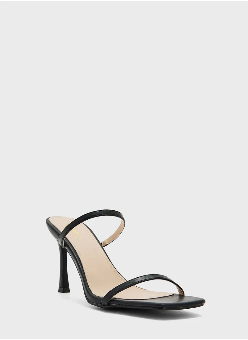 جينجر Double Strap High Heels Sandals