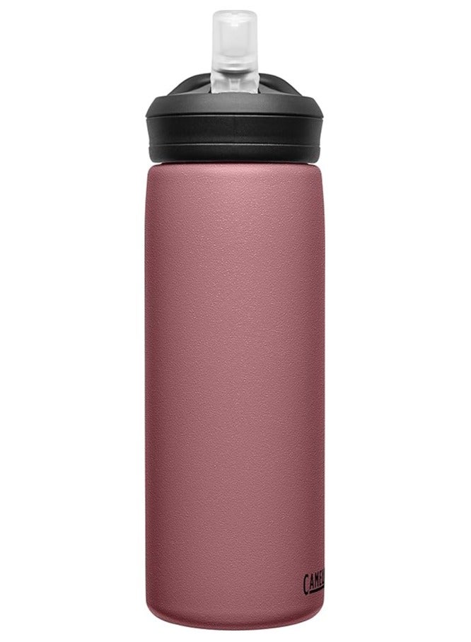 كاميلباك زجاجة ماء CamelBak eddy+ بسعة 20 أونصة مع شفاط – ستانلس ستيل معزول، أسود، مقاومة للتسرب ومتينة - Image 2
