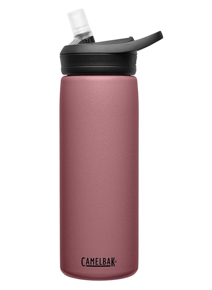 كاميلباك زجاجة ماء CamelBak eddy+ بسعة 20 أونصة مع شفاط – ستانلس ستيل معزول، أسود، مقاومة للتسرب ومتينة - Image 1