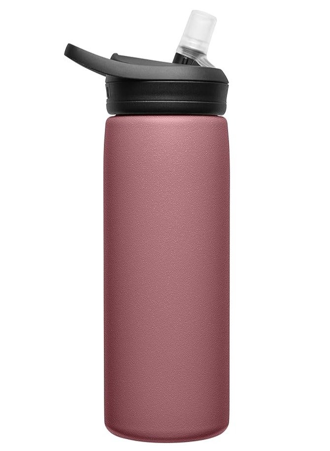 كاميلباك زجاجة ماء CamelBak eddy+ بسعة 20 أونصة مع شفاط – ستانلس ستيل معزول، أسود، مقاومة للتسرب ومتينة - Image 3