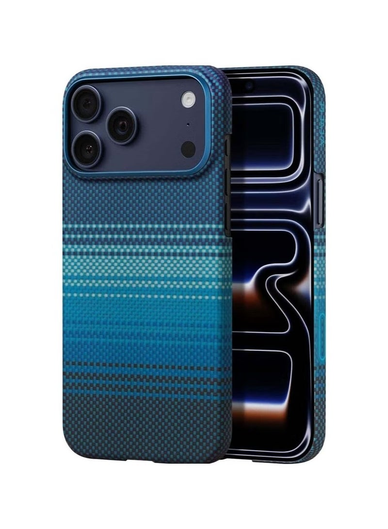 جراب بيتاكا لهاتف iPhone 17 Pro Max مقاس 6.9 بوصة مع زر للتحكم في الكاميرا، متوافق مع MagSafe، جراب فائق النحافة مع إحساس باللمس بدون غطاء، منسوج من الألياف، لون شروق الشمس