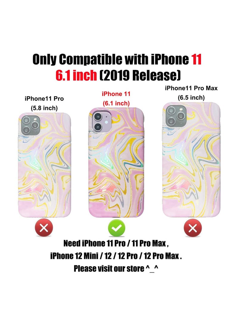 SYOSI - iPhone 11 Pro Phone Cases Holographic Shiny Gold Glitter Design Durable Soft TPU Anti-Scratch Protective Cover with Silicone Bumper Defender (Butterfly) - Image 1