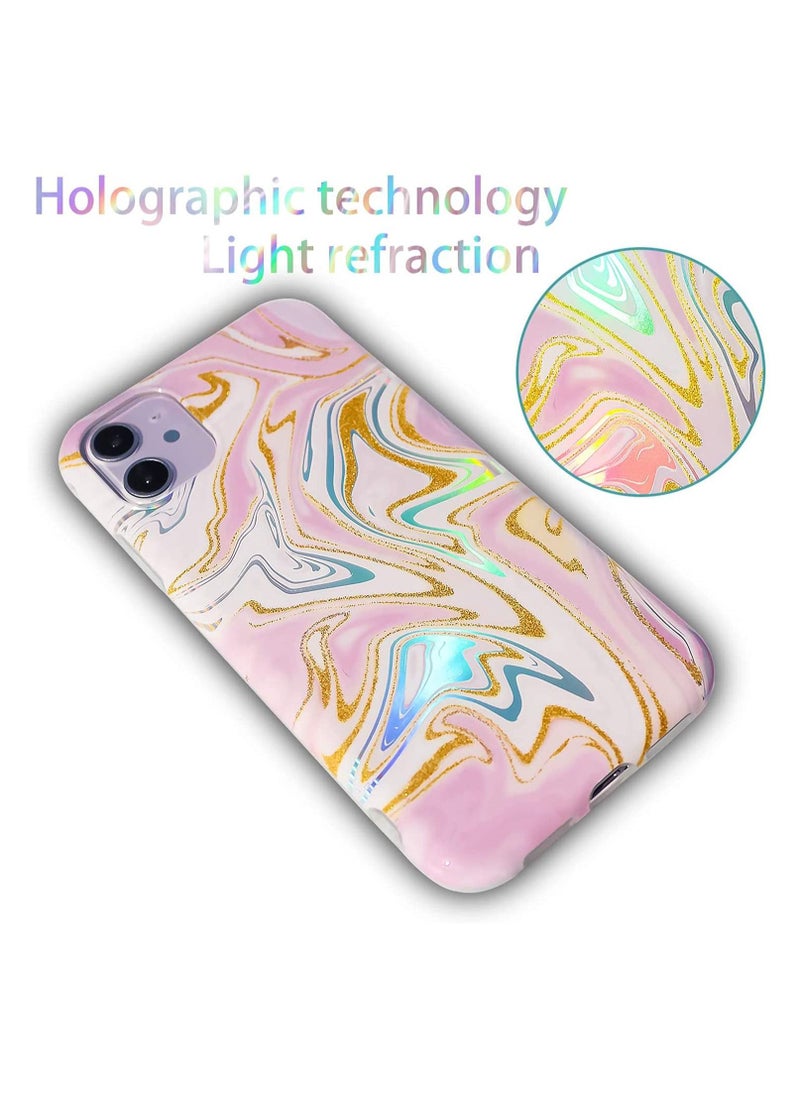 SYOSI - iPhone 11 Pro Phone Cases Holographic Shiny Gold Glitter Design Durable Soft TPU Anti-Scratch Protective Cover with Silicone Bumper Defender (Butterfly) - Image 1