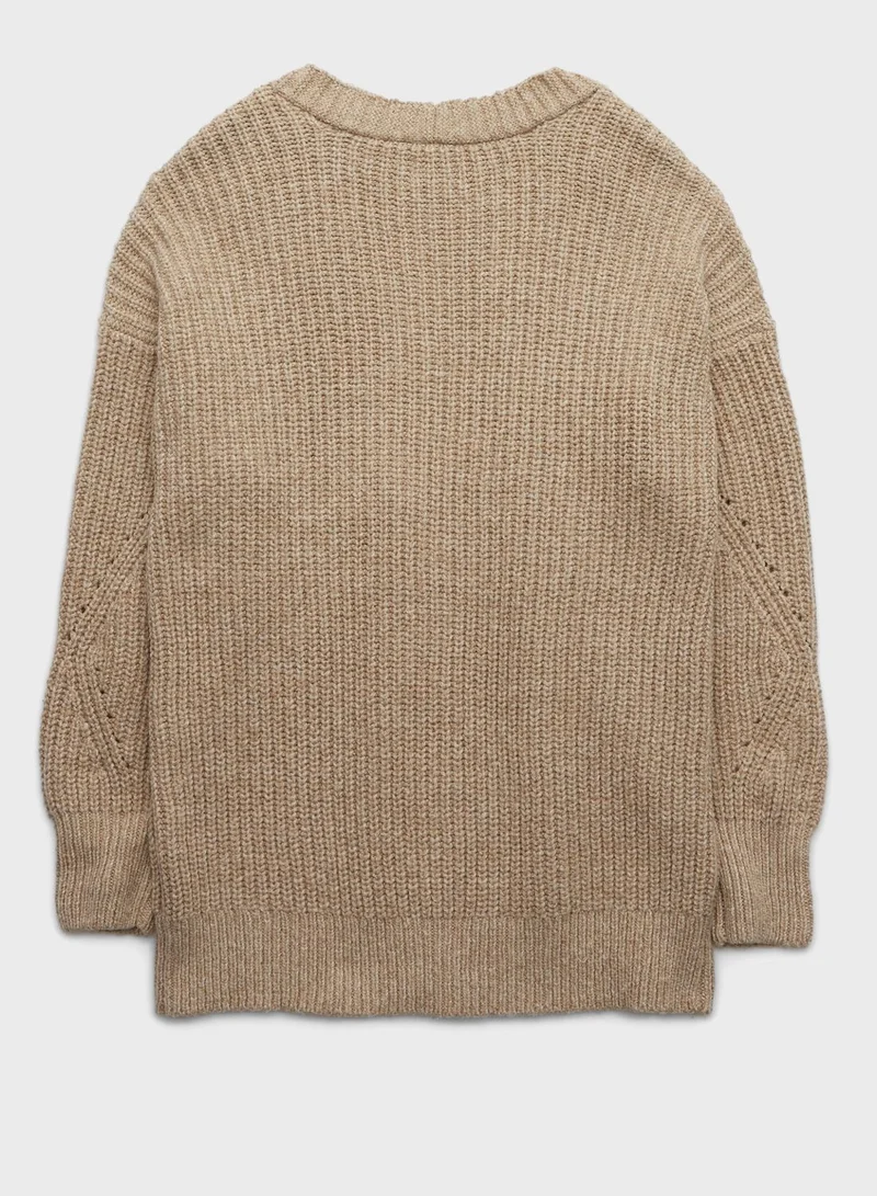 Aerie Ribbed Oversized Cardigan