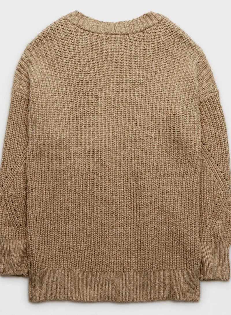 Aerie Ribbed Oversized Cardigan