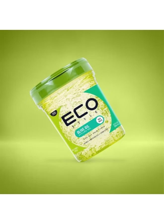 Eco Style Olive Oil Gel 32oz – Curl Defining, Shine Enhancing, Long-Lasting Styling Gel - Image 3