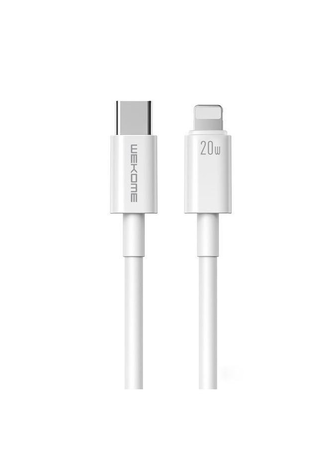 WEKOME WDC-168 Original Series PD 20W USB-C / Type-C to 8 Pin Fast Charge Data Cable Length: 1m