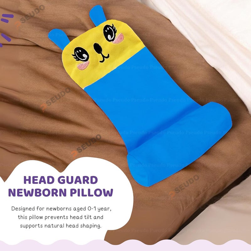 PSEUDO ® Cozy Cradle Pillow Cozy Cradle Arm Pillow for Baby Nursing Head Support Anti-Spitting Breastfeeding and Bottle Feeding Nursing Arm Gift for Novice Mothers (Slide RYL Blue) - Image 4