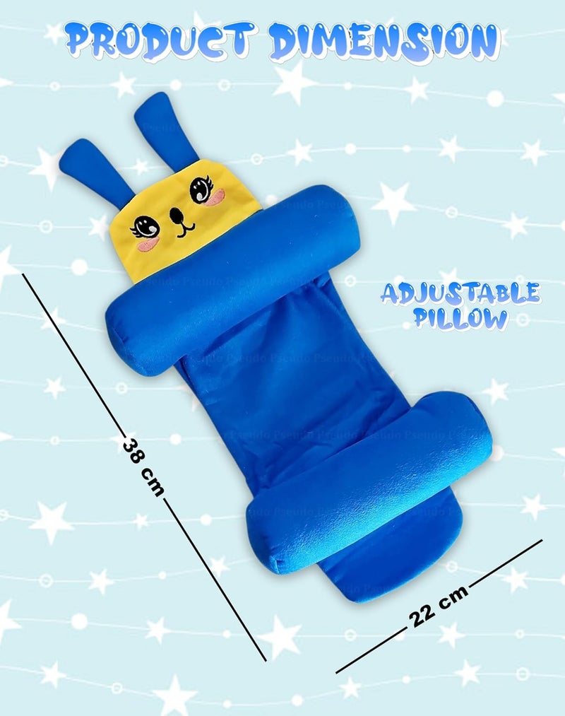PSEUDO ® Cozy Cradle Pillow Cozy Cradle Arm Pillow for Baby Nursing Head Support Anti-Spitting Breastfeeding and Bottle Feeding Nursing Arm Gift for Novice Mothers (Slide RYL Blue) - Image 2