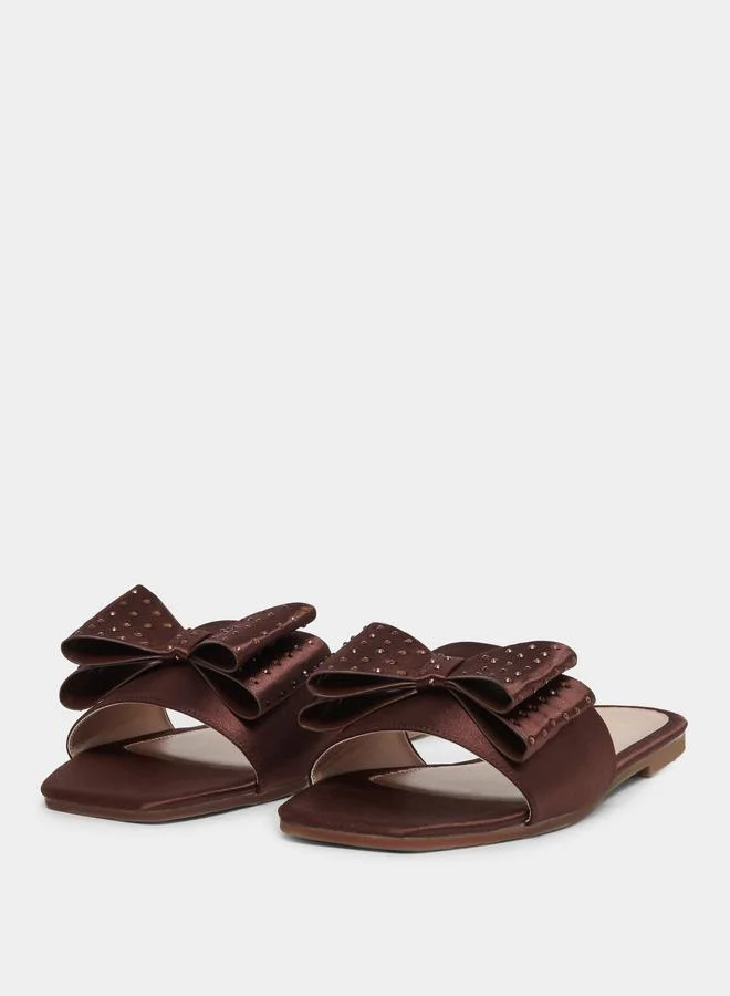 Styli Styli Bow Detail Flat Sandals