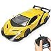 QUN FENG Remote Control RC CAR Racing Cars Compatible with Lamborghini Veneno Officially Licensed 124 Toy RC Cars Model Vehicle for Boys 678 Years OldYellow - Image 2