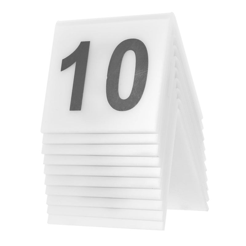 10 قطعة علامات الأدلة السوداء القابلة لإعادة الاستخدام أرقام طاولات المطعم للديكورات - Image 2