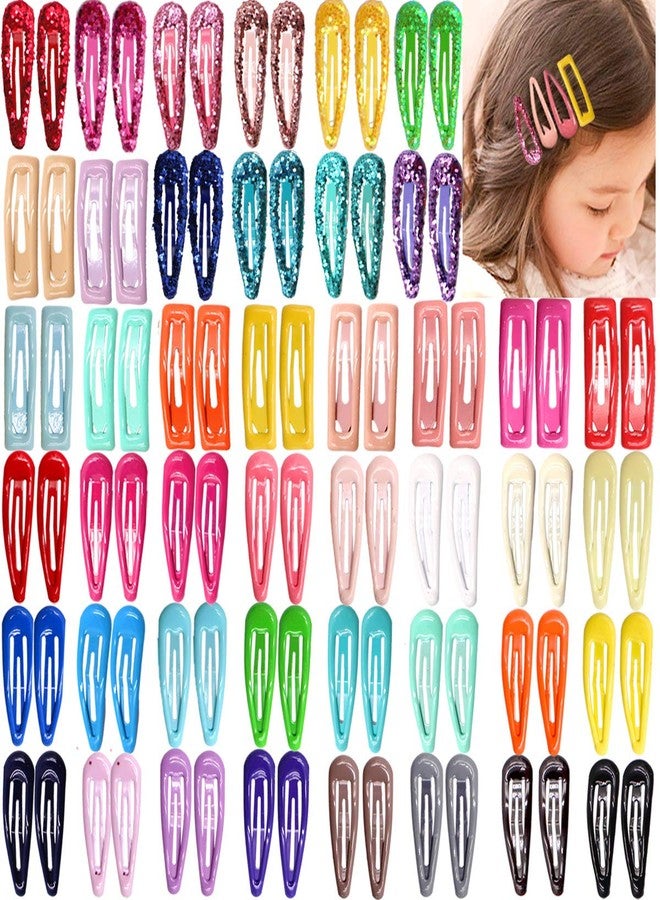 CÉLLOT 88 Pieces 2 Inch Snap Hair Clips No Slip Metal Hair Clip Barrettes for Girls Toddlers Kids Women - Image 1