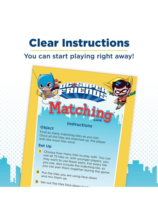 Wonder Forge Wonder Forge DC Super Friends Matching Game for Boys & Girls Age 3 and Up - A Fun & Fast Super Hero Memory Game You Can Play Over & Over  - Image 4