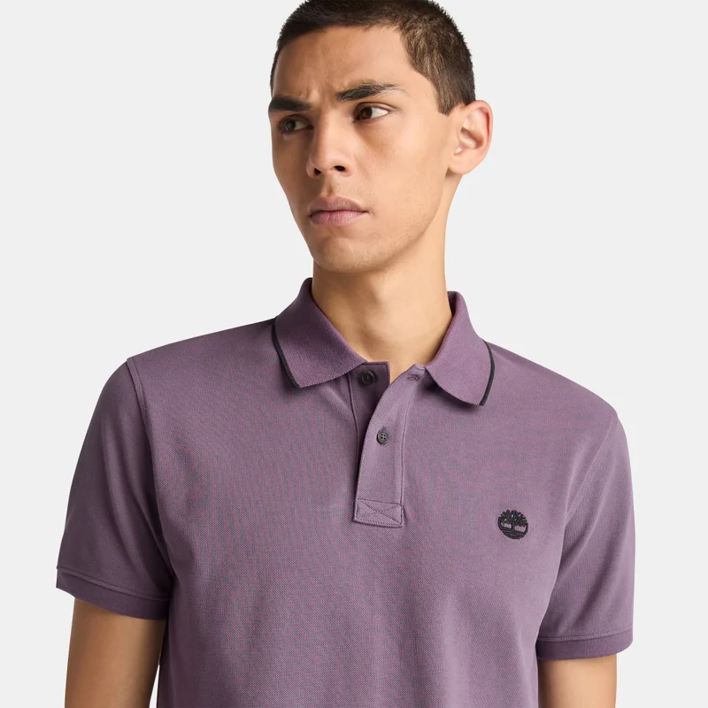 Timberland Men's Millers River Printed Neck Polo Shirt