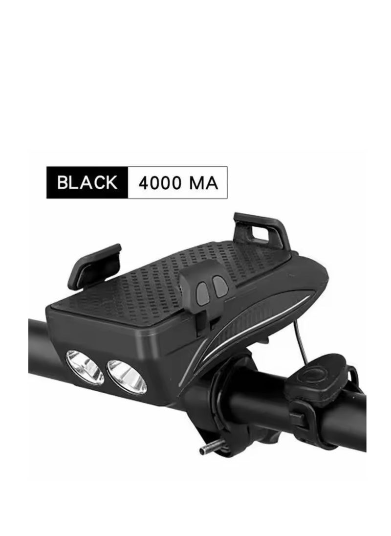BLUE CORAL Multifunction Bicycle Light USB Charging Phone Holder Bike Lamp Power Bank Front Bike Lamp 4000Mah Bicycle Led Lamp  - Image 1