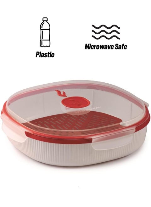 Snips Microwave Airtight Dish Steamer 2 Liter, 0% BPA – Use & Reuse product, Made in Italy, 000850
