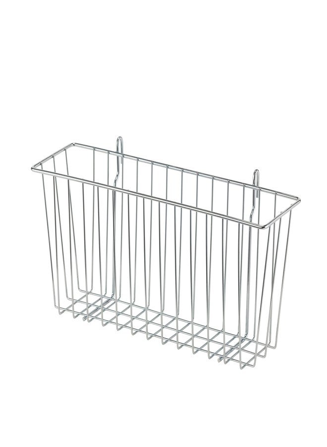 TRINITY EcoStorage 15-Inch Metal Hanging Basket to Use With Shelf Units and Storage Racks for Garage, Kitchen, and Closet Organization, NSF Certified, 10 Pound Capacity, Chrome, 2-Pack - Image 1