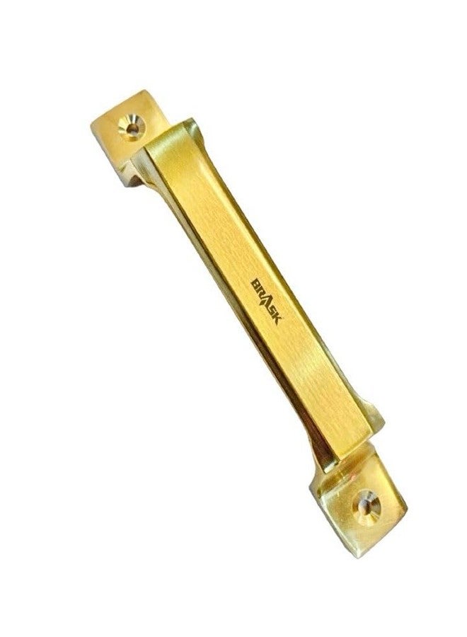 BRASK" Brass Window Handle NO. 301 | Brass Cabinet Handle | Drawer Handle | Door Handle with Screws (5 Inches (125 mm), Pack of 10, Golden Satin) - Image 3