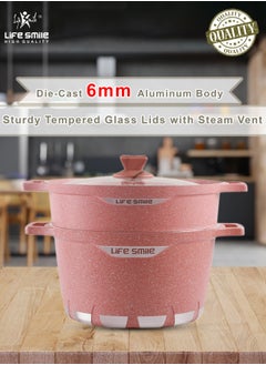 Life Smile Stock Pot with Steam Pot 32CM Size  - Image 3