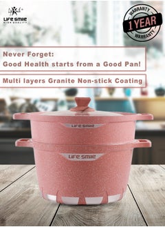 Life Smile Stock Pot with Steam Pot 32CM Size  - Image 2