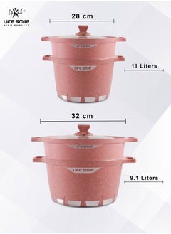 Life Smile Stock Pot with Steam Pot 32CM Size  - Image 5
