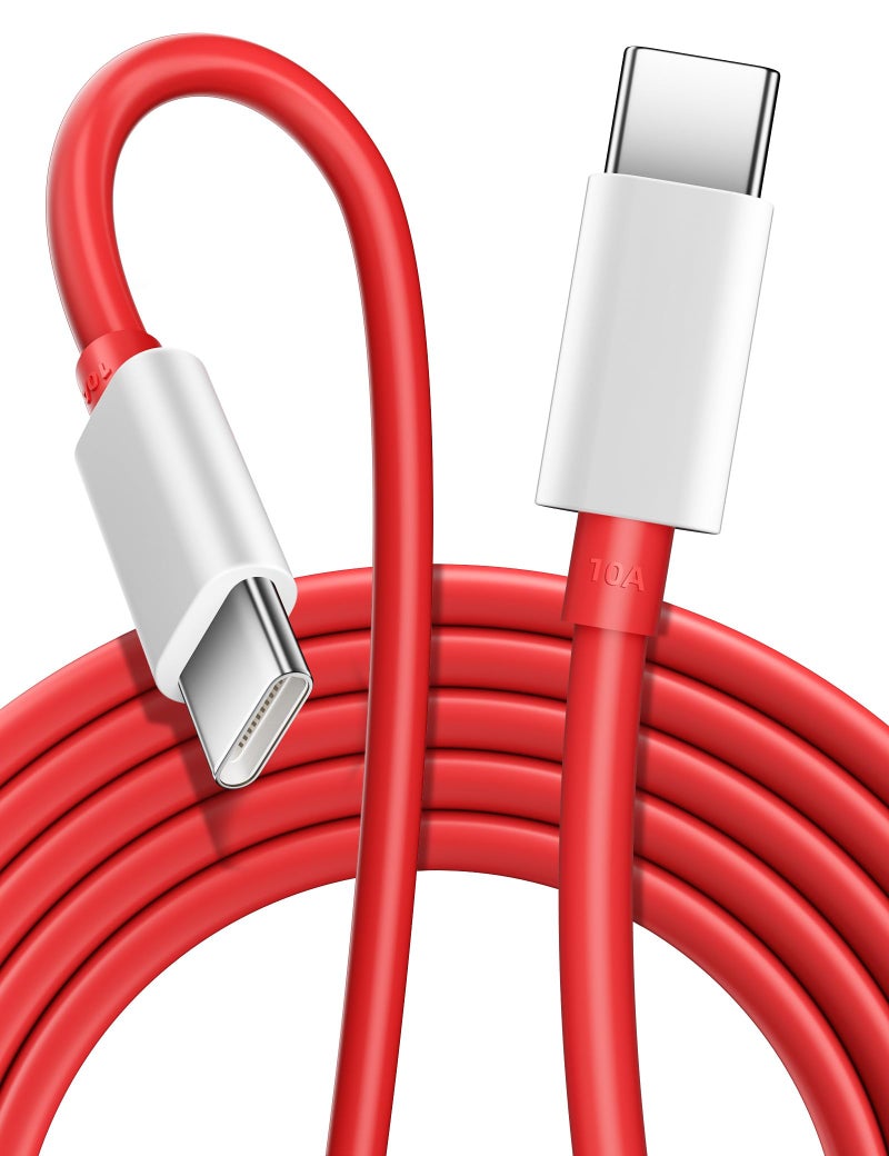 iMangoo USB C Cable 3ft for OnePlus 10TNord 2T 5G 9 8T 100W Max 80W Fast Charging Data Transfer Car Charger USBC Cord Type C Wire Short for Galaxy S25 S24 S23 Android Tablets Laptops Red - Image 2
