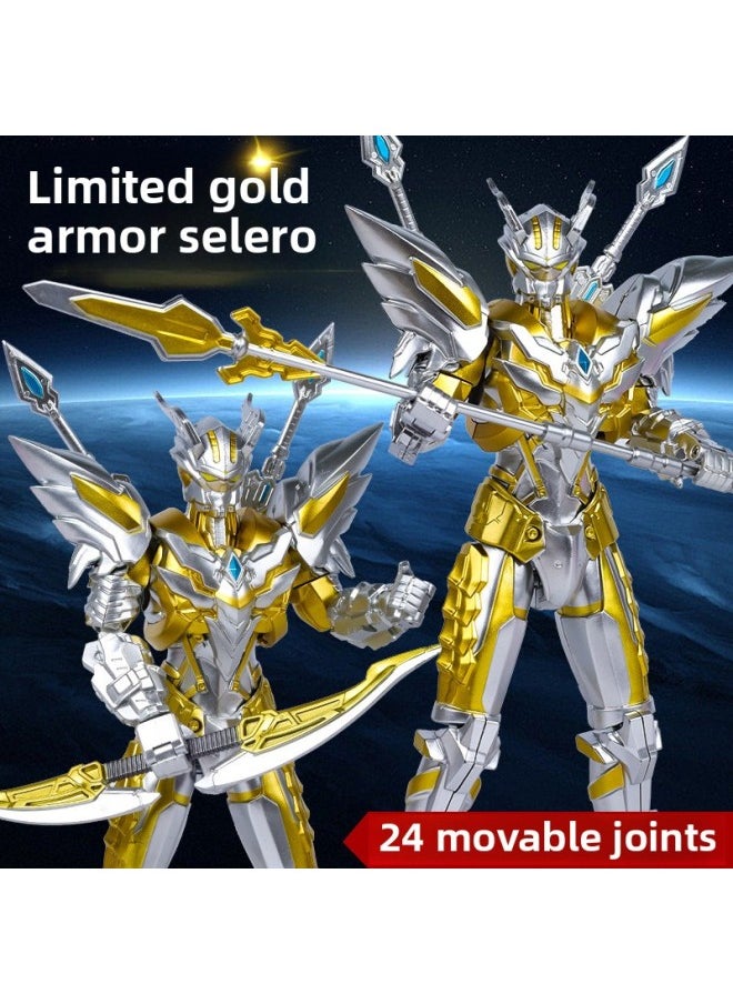 Generic - Mecha Shines Sailor Ultraman Handmade Model Mobile Ultimate Sailor Super Movable Joint Boy Toy Figure-Color:--detai Card Shiny Gift Box With 16cm Multi-joint Movable Joints - Image 1