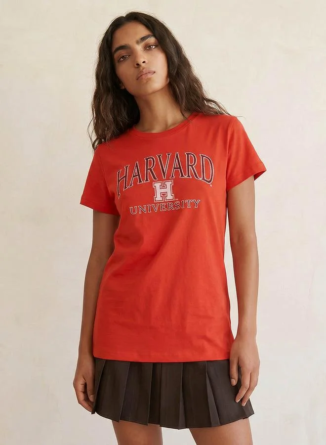 SP Characters Harvard Cotton T-shirt with Crew Neck