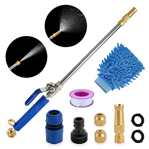 Geichan 2025 Upgraded Jet Nozzle Power Washer for Garden Hose,Hydro Jet Power Washer Tools with 3 Hose Nozzles, 2-in-1 High Pressure Washer Wand Attachments for Car Garden Watering Window Pet Washing - Image 1