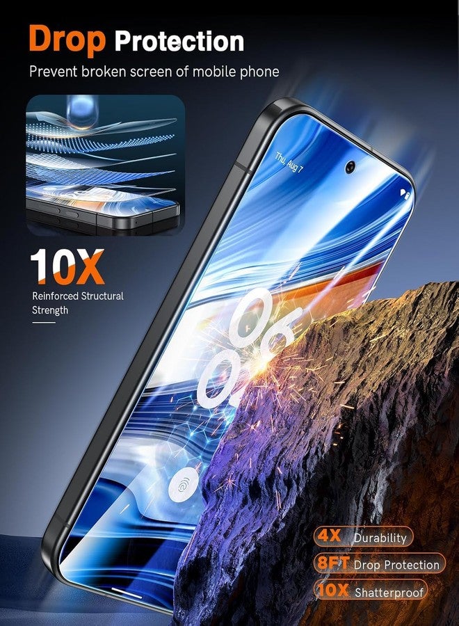 LK 2 Pack for Google Pixel 10 Pro Screen Protector [Upgrade Auto Dust-Elimination] 0 Bubble [Fingerprint Unlock] HD Clear 9H Tempered Glass Screen Protector for Pixel 10 Pro, Anti-Scratch - Image 3