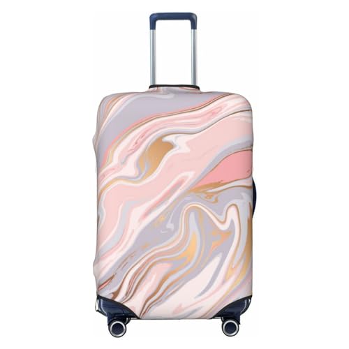 Lukbfall Liquid Marble Texture Luggage Suitcase Covers Elastic Washable Luggage Protector Travel Suitcase Protective Cover For Kid And Adult, M (Fit 22-24 Inch Luggage) - Image 1